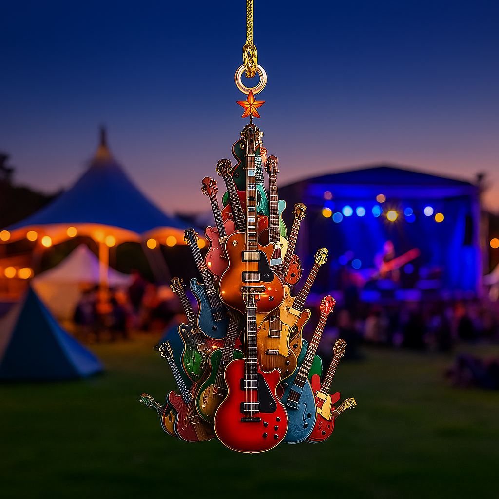 🎄ODALIT™Rockin' Around The Guitar Christmas Tree Ornament🎸🔥