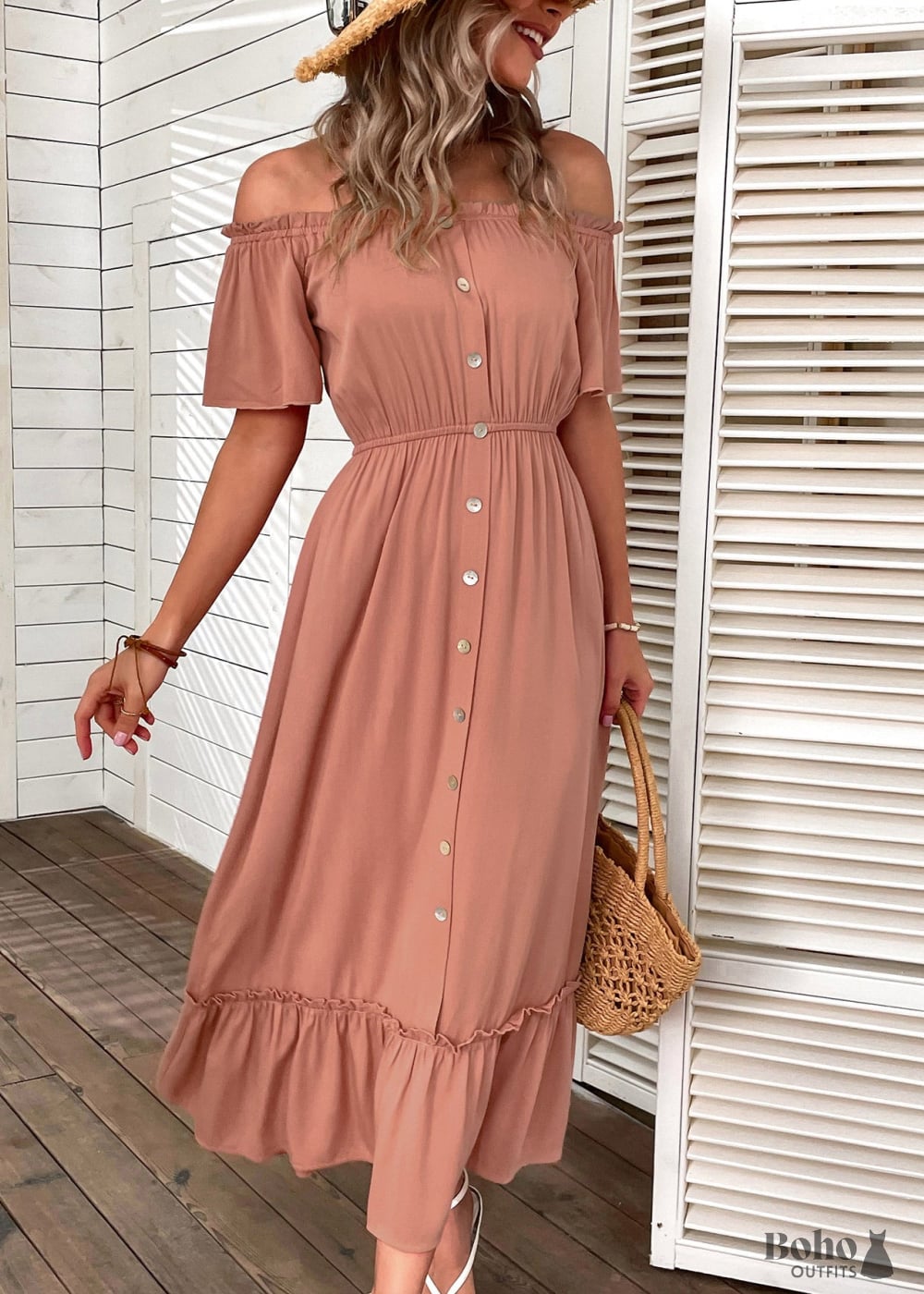 Boho Casual Midi Dress Hallie