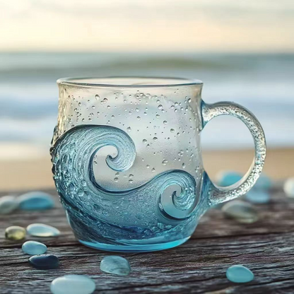 🌊🎁🌊 Bestselling Sea Glass Wave Mug – 49% OFF! - Unique Handcrafted Ocean Mug