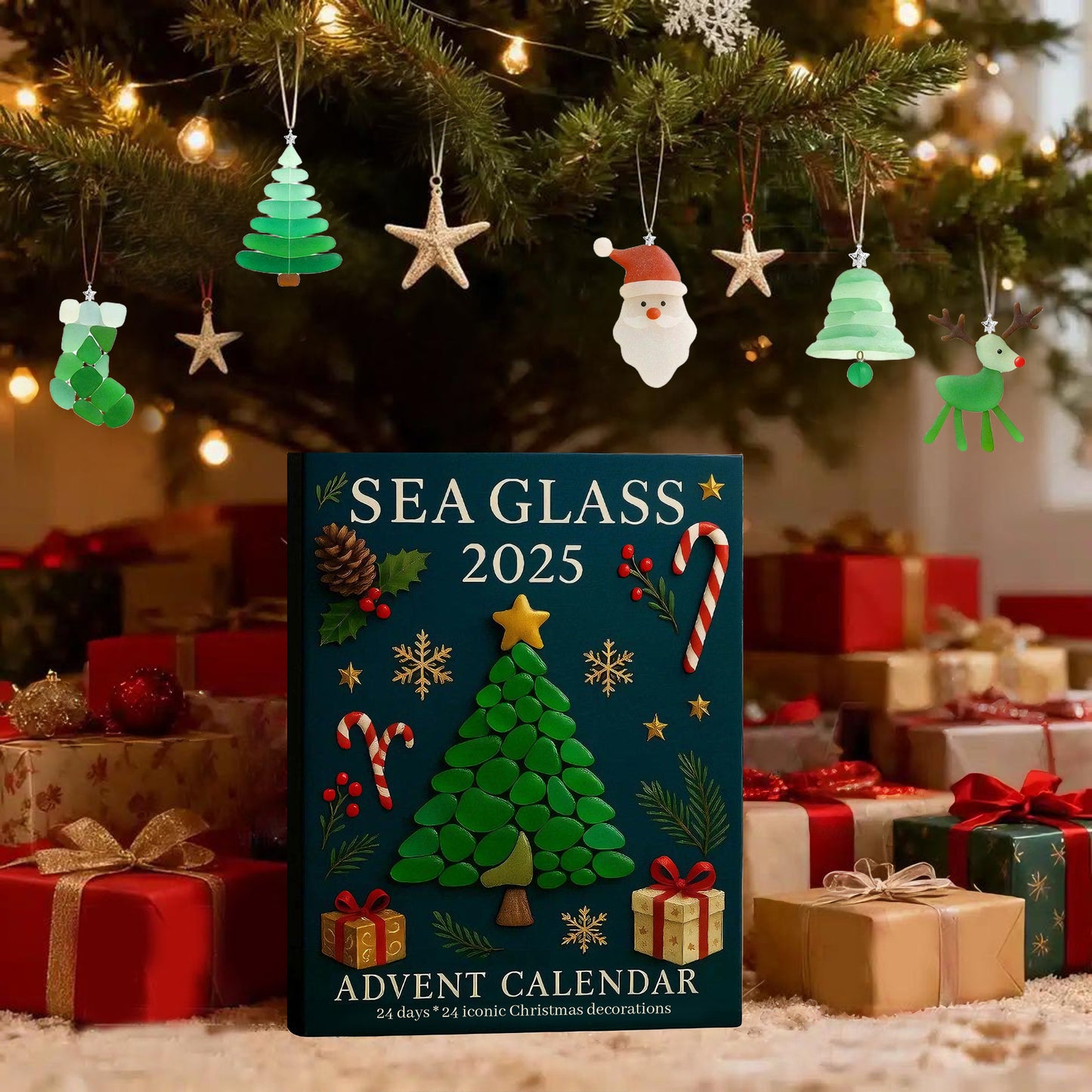 🎄🌊Sea Glass Christmas Ornaments Advent Calendar