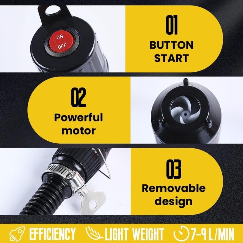 🔥🔥Last Day 49% OFF - Battery Powered Fuel Inlet Pump with 4ft Oil Outlet Pipe (Battery Not Included)