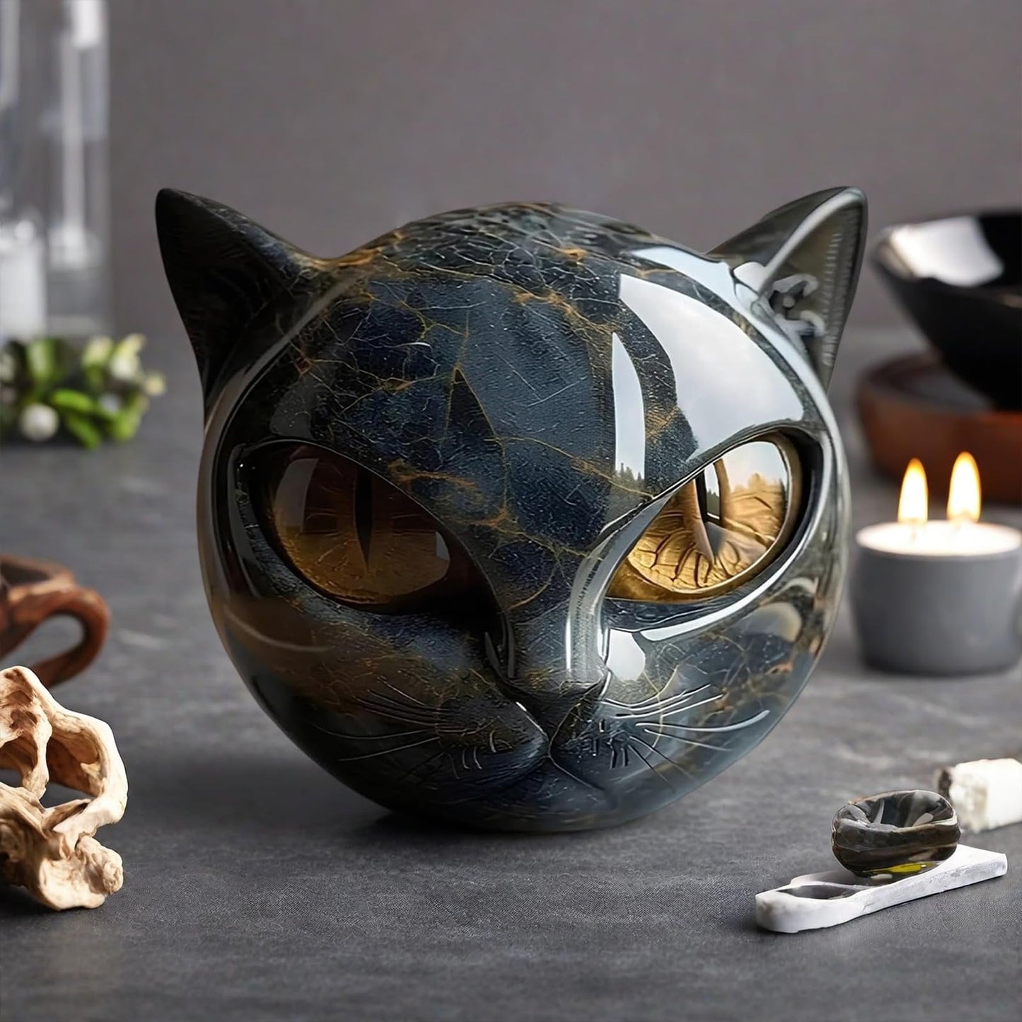🔥🎉Hot Sale 49% OFF🎉Luxury Black Cat Stone Sculpture