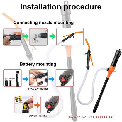 🔥🔥Last Day 49% OFF - Battery Powered Fuel Inlet Pump with 4ft Oil Outlet Pipe (Battery Not Included)