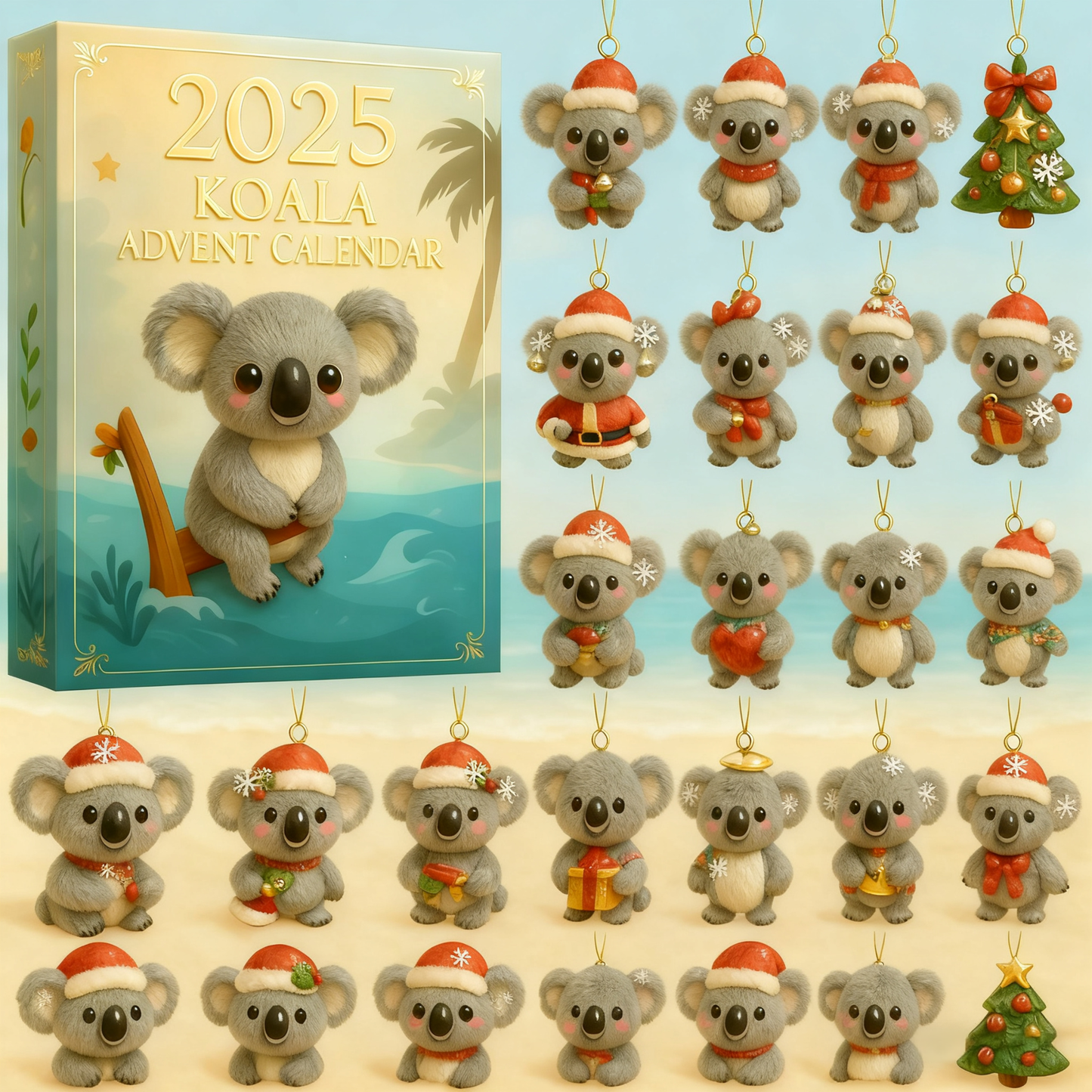🐨💖2025 Koala Christmas Advent Calendar – Your Adorable Countdown to a Festive Season!
