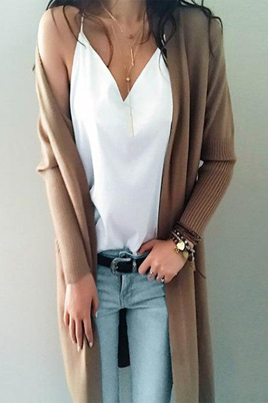 Perfect transitional casual loose knit cardigan